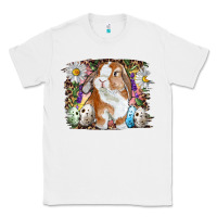 White Easter Bunny With Quail Eggs And Daisy Classic Tee - RanaPortraitStore