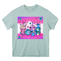 Arona stitch coffee cups Heavy Core Tee - Jasminsmagicworld
