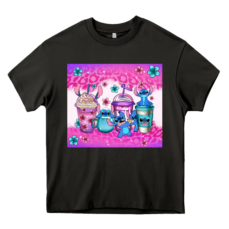 Stitch Coffee Cups Heavy Core Tee by Jasminsmagicworld | Teevron
