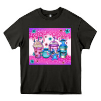 Asphalt stitch coffee cups Heavy Core Tee - Jasminsmagicworld