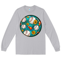 Moon Dust baseball with sunflower round earrings Long Sleeve Tee - BundleAndBundleShop