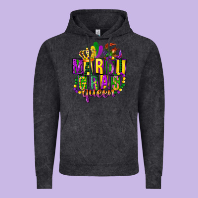 Mardi Gras Queen Vintage Hoodie Designed By Fadigitalartstudio