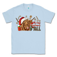 Dusty Blue merry christmas yall Classic Tee - CowGirlArtShop