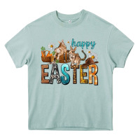 Arona Happy Easter with Cowboy Easter Day Heavy Core Tee - HowdyJamesFarm