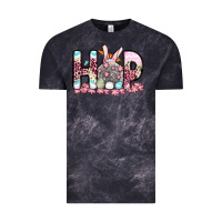 Cloud Black Easter Day Hop bunny Vintage Tee - OliviaCreatesArt