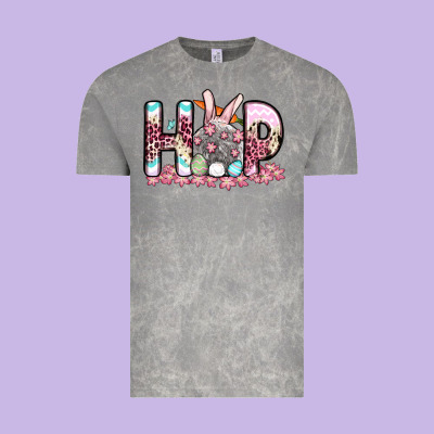 Easter Day Hop Bunny Vintage Tee Designed By Oliviacreatesart