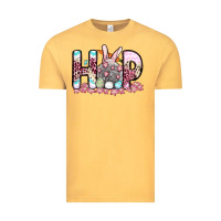 Vintage Mustard Easter Day Hop bunny Vintage Tee - OliviaCreatesArt