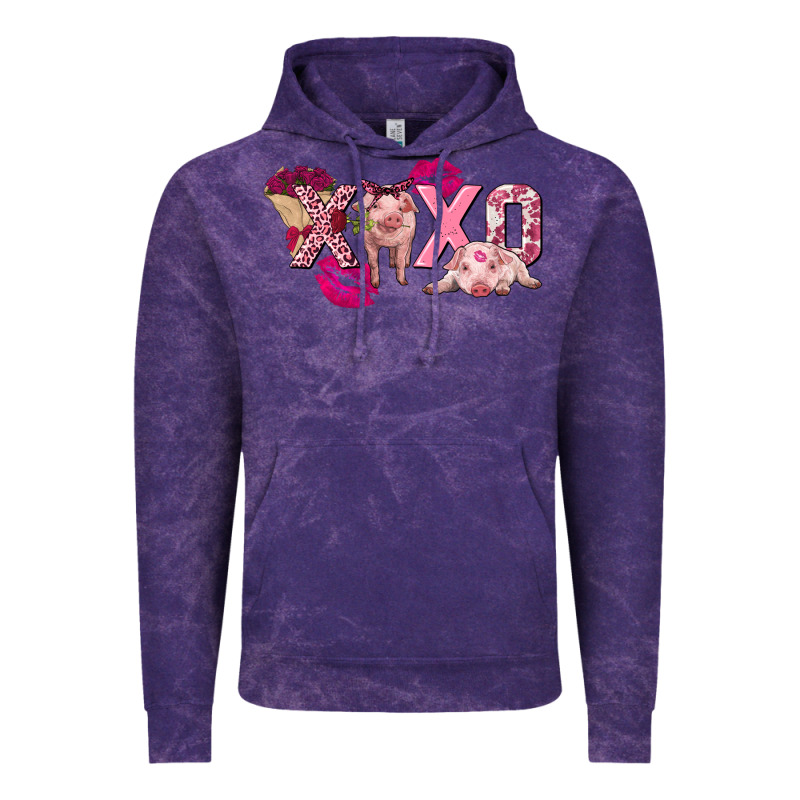 Valentine's Day Pig Xoxo Vintage Hoodie by FaDigitalArtStudio | Teevron