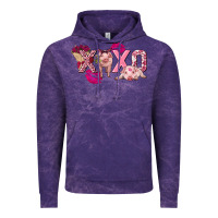 Cloud Purple Valentine's Day Pig Xoxo Vintage Hoodie - FaDigitalArtStudio