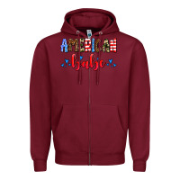 Burgundy American babe Zipper Hoodie - AdoDesignShop
