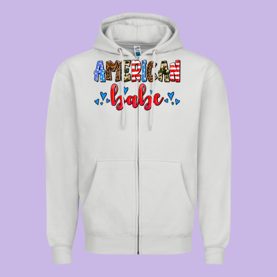 American Babe Zipper Hoodie Designed By Adodesignshop