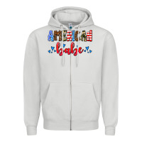 Dove Grey American babe Zipper Hoodie - AdoDesignShop
