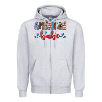 Heather Grey American babe Zipper Hoodie - AdoDesignShop
