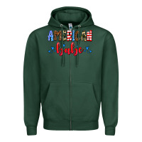 Sports Green American babe Zipper Hoodie - AdoDesignShop