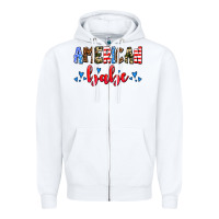 White American babe Zipper Hoodie - AdoDesignShop