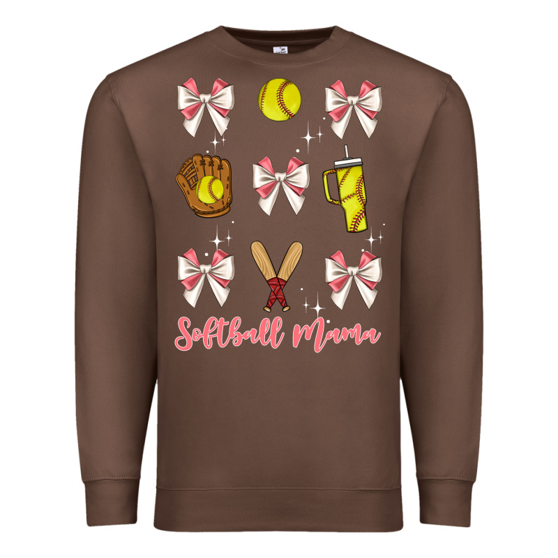 Softball Coquette Bow Premium Sweatshirt by JahusDesignShop | Teevron