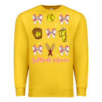 Lemon softball coquette bow Premium Sweatshirt - JahusDesignShop