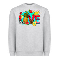 Heather Grey love summer fruit and sun Heavyweight Sweatshirt - AdoDesignShop