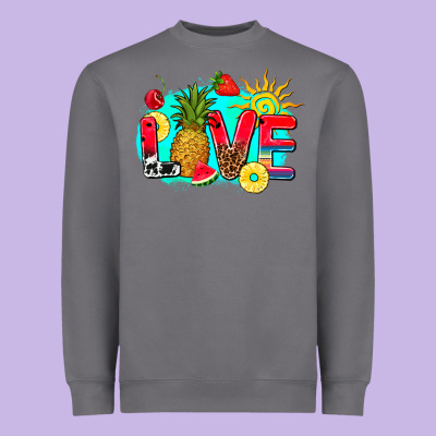 Love Summer Fruit And Sun Heavyweight Sweatshirt Designed By Adodesignshop