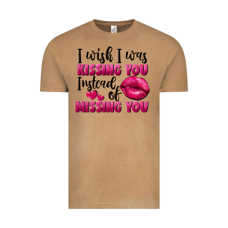 I Wish I Was Kissing You Instead Of Missing You Vintage Tee by FaDigitalArtStudio | Teevron