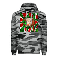 Slate Camo christmas hereford cow face Premium Hoodie - LillyAllenDesigns