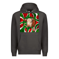 Smoke christmas hereford cow face Premium Hoodie - LillyAllenDesigns