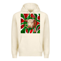 Tofu christmas hereford cow face Premium Hoodie - LillyAllenDesigns