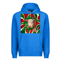 True Royal christmas hereford cow face Premium Hoodie - LillyAllenDesigns