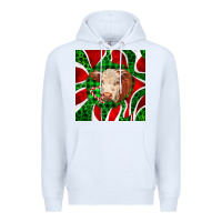White christmas hereford cow face Premium Hoodie - LillyAllenDesigns