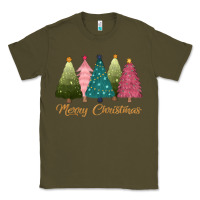 Army Green merry christmas trees Classic Tee - CowGirlArtShop