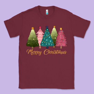 Merry Christmas Trees Classic Tee Designed By Cowgirlartshop
