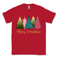 Red merry christmas trees Classic Tee - CowGirlArtShop