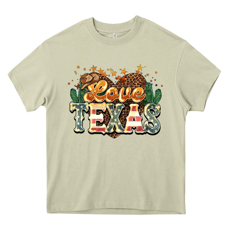 Love Texas 4th Of July Heavy Core Tee by HowdyJamesFarm | Teevron