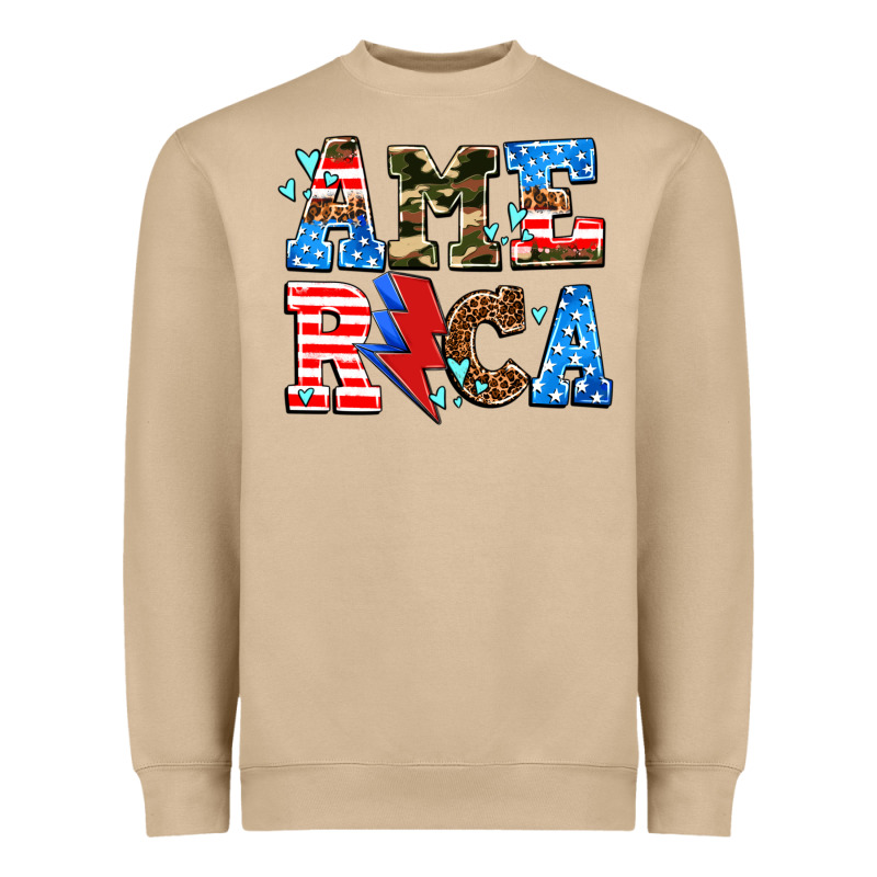 America With Heart Heavyweight Sweatshirt by AdoDesignShop | Teevron