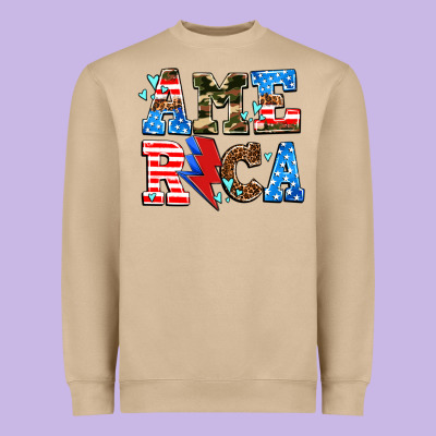 America With Heart Heavyweight Sweatshirt Designed By Adodesignshop