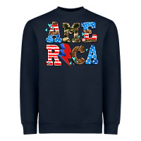 Navy america with heart Heavyweight Sweatshirt - AdoDesignShop