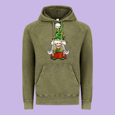 Christmas Gnome With Gift Vintage Hoodie Designed By Bundleandbundleshop