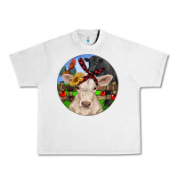 Lunar Rock Christmas Charolais Calf Black Angus Bull And Roos Urban Heavy Tee - RanaPortraitStore