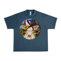 Christmas Charolais Calf Black Angus Bull And Roos Urban Heavy Tee | Teevron