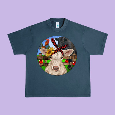 Christmas Charolais Calf Black Angus Bull And Roos Urban Heavy Tee Designed By Ranaportraitstore