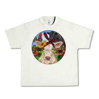 Pistachio Christmas Charolais Calf Black Angus Bull And Roos Urban Heavy Tee - RanaPortraitStore