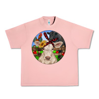 Salmon Christmas Charolais Calf Black Angus Bull And Roos Urban Heavy Tee - RanaPortraitStore