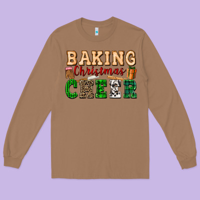 Baking Christmas Cheer Long Sleeve Tee Designed By Fadigitalartstudio
