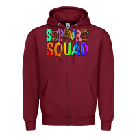 Burgundy support squad Zipper Hoodie - AdoDesignShop