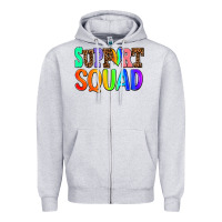 Heather Grey support squad Zipper Hoodie - AdoDesignShop