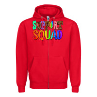 Red support squad Zipper Hoodie - AdoDesignShop