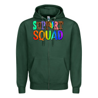 Sports Green support squad Zipper Hoodie - AdoDesignShop