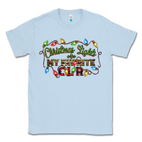 Dusty Blue christmas lights are my favorite color Classic Tee - CowGirlArtShop