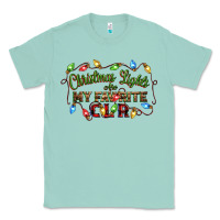 Seafoam christmas lights are my favorite color Classic Tee - CowGirlArtShop