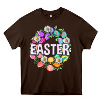 Easter With Eggs And Daisy Easter Day Heavy Core Tee | Teevron